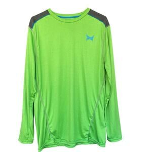 Y2K Tapout Mens Shirt Extra Large XL Green Workout Athleticwear MMA Long Sleeve
